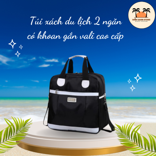 Túi xách du lịch 2 ngăn có khoang gắn vali cao cấp - Ảnh 5