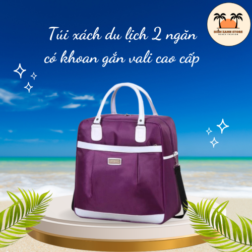 Túi xách du lịch 2 ngăn có khoang gắn vali cao cấp - Ảnh 4